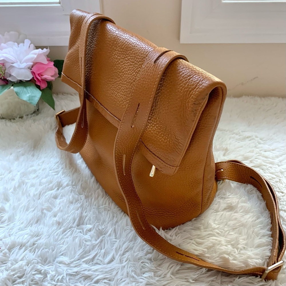NEW GiGi New York Abbey Pebbled Leather Backpack Bag in Rare Camel Tan NWOT - Picture 15 of 16